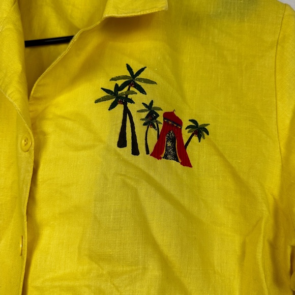 Vintage Ashlyn Kate Button Down Top Animal Safari Elephants - Picture 2 of 5